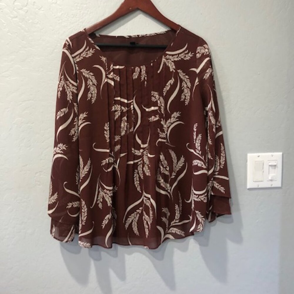Ann Taylor cocoa brown blouse